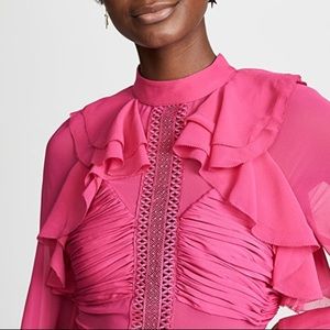 Self-Portrait Pink Midi Dress